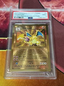Charizard PSA 9 #4 Celebrations Ultra Premium Collection Metal Promo Pokemon - Image 1
