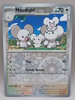 161/198 Maushold Reverse Holo Uncommon Scarlet and Violet Pokemon TCG - Image 1
