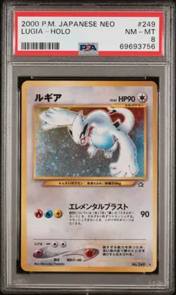 2000 Pokemon Japanese NEO Genesis Lugia 249 Holo Foil Rare PSA 8 Vintage - Image 1