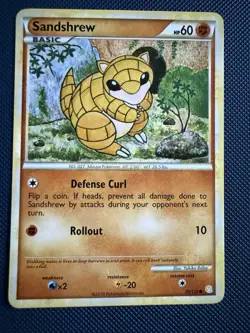 Sandshrew 79/123 Non Holo Heart Gold Soul Silver Near Mint Pokemon TCG - Image 1