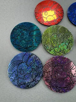 Pokemon Prismatic Evolutions Eevee Coins TCG Mini Tin Promo Coin Full Set Of 8 - Image 4