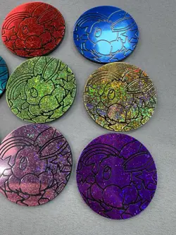 Pokemon Prismatic Evolutions Eevee Coins TCG Mini Tin Promo Coin Full Set Of 8 - Image 5