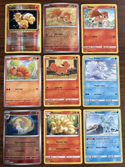 Vulpix Ninetails Lot x9 Evolutions SWSH Alolan Pokemon TCG MP - NM - Image 1