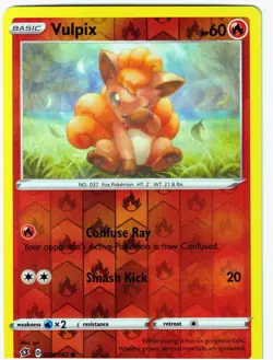 Vulpix Common SWSH02: Rebel Clash 024/192 LP Reverse Holo Pokemon TCG - Image 1