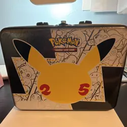 Pokemon TCG Celebrations 25th Anniversary Pikachu Tin Storage Case - Image 1