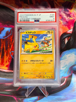 Pokemon Pikachu - 120/SV-P Japanese Promo Card 2023 Gym Event Campaign PSA 9 - Image 1