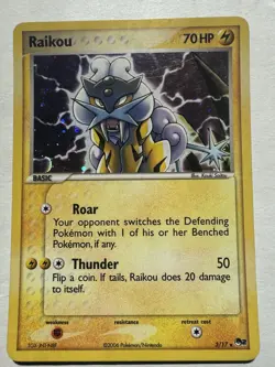Pokemon TCG Pop Series 2 Raikou Holo Rare Card 3/17 2006 Edition - Image 1