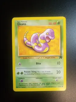 Ekans 56/82 Team Rocket Non Holo Pokemon Card Vintage Pokemon Base Set - Image 1