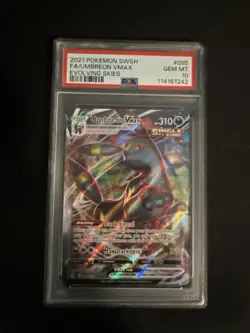 Pokemon Umbreon VMAX Holo Ultra Rare TCG Card Evolving Skies 095/203 PSA 10 - Image 1
