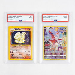 Pokemon TCG Latias Crown Zenith & Ninetails Holo Cards PSA Grade 9 Mint Lot of 2 - Image 1