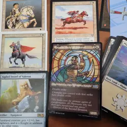 ***Pure White KNIGHTS*** TRIBAL BEGINNER COMMANDER MAGIC DECK of 100 MTG Cards - Image 1