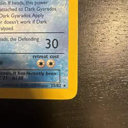 Pokemon WOTC Card - Dark Gyarados - Team Rocket - Non-Holo Rare - 25/82 - NM - Image 4