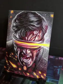 Cyclops X-Men Marvel Hand Drawn 1/1 Sketch Art Card Studio High Quality - Image 3