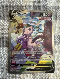 Pokemon Mew v Holo Alternative Art Ultra Rare TCG Fusion Strike Card 251/264 - Image 1