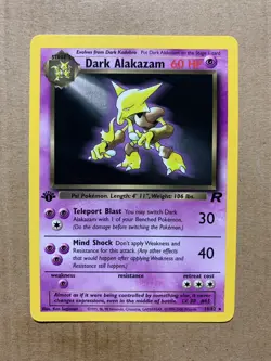 1st Edition Dark Alakazam 18/62 Team Rocket - Non-Holo Rare Pokemon Card - NM/M - Image 1