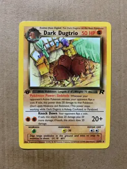 1st Edition Dark Dugtrio 23/82 Team Rocket - Non-Holo Rare Pokemon Card - NM/M - Image 1