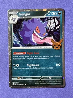 2024 Pokemon Trick or Trade Gengar Cosmos Holo Rare Card #057/091 Mint - Image 1