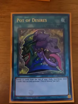 Yu-Gi-Oh Pot of Desires Limited Edition Ultra Rare Card CT14-EN004 - Image 1