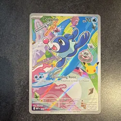 Pokemon Popplio Promo Holo Basic Card MEP 045 2026 Water Type - Image 1