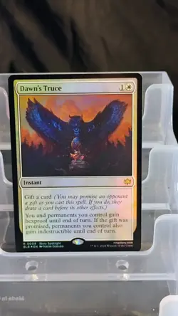 Magic: The Gathering Dawn's Truce Rare White Foil Instant Bloomburrow Wizards - Image 1