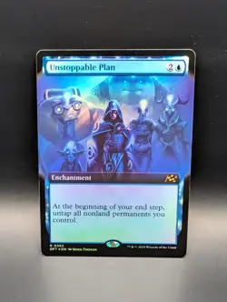 MTG - Unstoppable Plan - EXTENDED ART - Enchantment - DFT #382 - Rare - Image 1