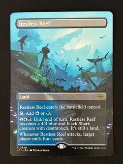 1x MTG Restless Reef (Borderless) - The Lost Caverns of Ixalan (LCI) #349 - Image 1