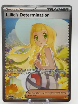 Pokemon TCG Lillie's Determination Mega Evolution 184/132 SAR Near Mint - Image 1