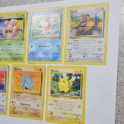 Pokemon TCG 7 Card Lot Dutch Bellsprout Pikachu Goldeen Tauros Persian Jungle - Image 2