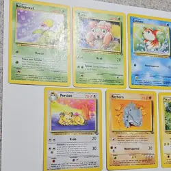 Pokemon TCG 7 Card Lot Dutch Bellsprout Pikachu Goldeen Tauros Persian Jungle - Image 3