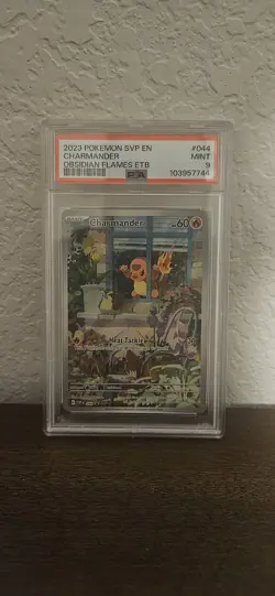 2023 POKEMON SVP EN-SV BLACK STAR PROMO #044 CHARMANDER PSA 9 - Image 1
