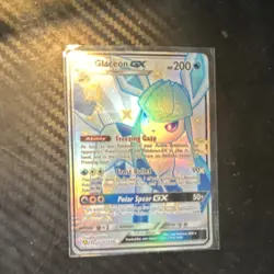 Pokemon Glaceon GX SV55/SV94 Hidden Fates Shiny Vault Shiny Holo Rare Card - Image 3