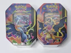 Pokemon TCG Mega Charizard EX Tins Set of 2 (X & Y) ✅ Sealed ✅ FREE SHIPPING - Image 1