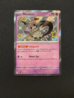 Pokemon TCG Mimikyu 160/091 Sv: Paldean Fates Shiny Rare Near Mint - Image 1