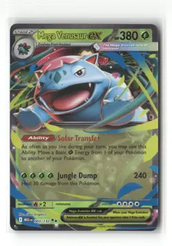 Pokemon Mega Venusaur ex - Double Rare ME01: Mega Evolution 003/132 NM - Image 1