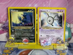 Murkrow 46/64 1st Edition & Unown (K) 1st Edition Neo Revelation NM-MT Pokemon - Image 1