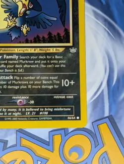 Murkrow 46/64 1st Edition & Unown (K) 1st Edition Neo Revelation NM-MT Pokemon - Image 4