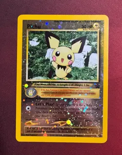 PICHU 35 Black Star Promo REVERSE COSMOS HOLO rare Pokemon TCG card NM NEAR MINT - Image 1