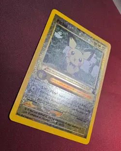 PICHU 35 Black Star Promo REVERSE COSMOS HOLO rare Pokemon TCG card NM NEAR MINT - Image 2