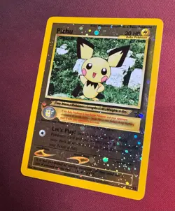 PICHU 35 Black Star Promo REVERSE COSMOS HOLO rare Pokemon TCG card NM NEAR MINT - Image 3