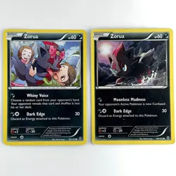Zorua Pokemon Cards 90/162 & 89/162 (Lot of 2) – XY BREAKthrough LP - Image 1