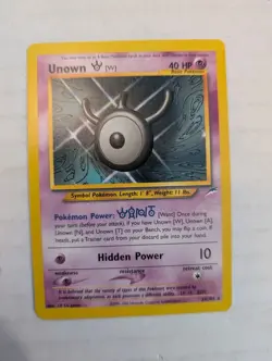 2002 Pokemon - Unown [W] #29/105 - Neo Destiny Unlimited - Regular - NM - Image 1