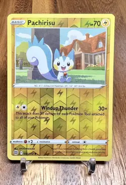 Pachirisu 052/172 Reverse Holo Brilliant Stars Pokemon Card NM - Image 1