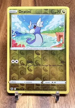 Dratini 129/195 Reverse Holo SWSH Silver Tempest Pokemon Card NM - Image 1
