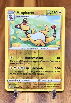 Ampharos 056/203 Reverse Holo Evolving Skies Pokemon Card NM - Image 1
