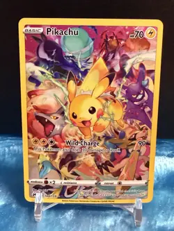 Pokemon Pikachu TCG Full Art Secret Rare Holo Card 160/159 Crown Zenith Nm - Image 1