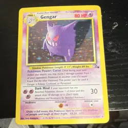 Pokemon Gengar 5/62 Fossil Holo Rare Unlimited Stage 2 1999 Wizards English - Image 1