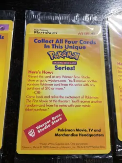 Pokemon The First Movie DRAGONITE MEWTWO ELECTABUZZ PIKACHU WB Promo 1999 Sealed - Image 3
