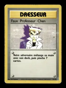 Carte Pokemon Faux Professeur Chen 73/102 Set de Base FR - Image 1