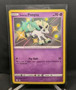 Galarian Ponyta SV047/SV122 Shiny Holo Rare Pokemon Shining Fates - NM/M - Image 1