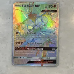 Pokemon Buzzwole GX 115/111 Secret Rare Ultra Beast SM-Crimson Invasion Holo - Image 1